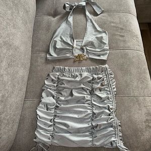 2 PIECE SKIRT & BRALETTE SET